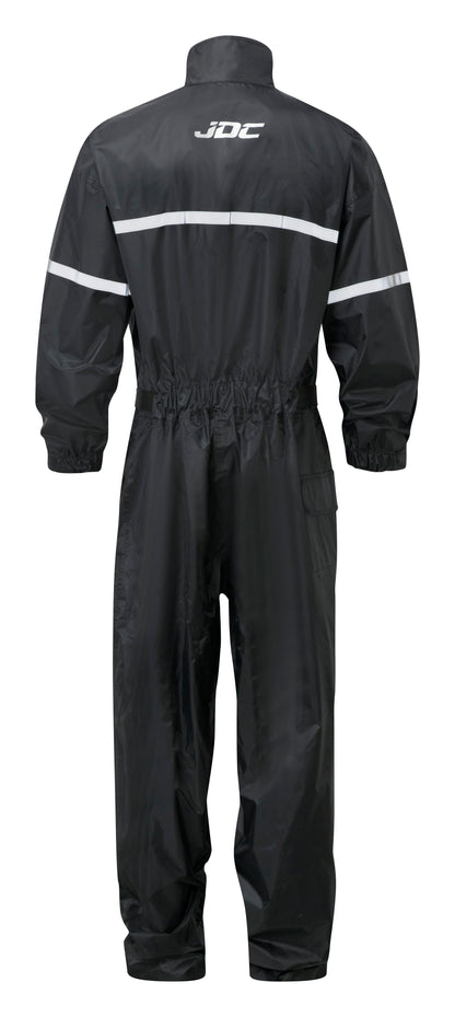 JDC Product's Shield Motorcycle Rain Suit black rear view