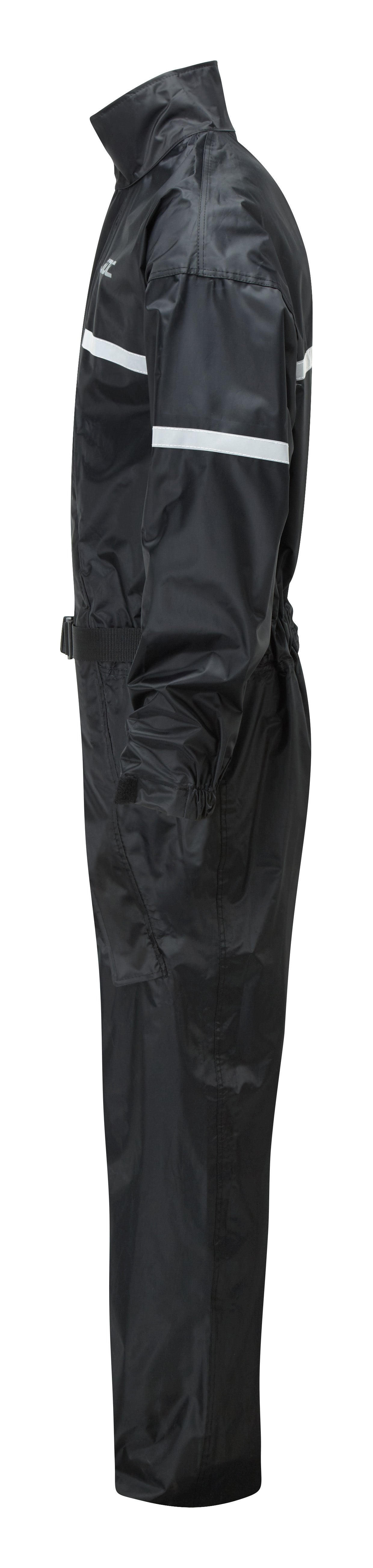 JDC Product's Shield Motorcycle Rain Suit black side view