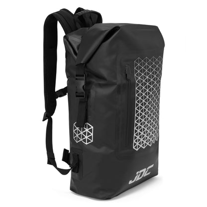 JDC Delta Motorcycle Rucksack 100% Waterproof Dry Bag Roll Top - Black