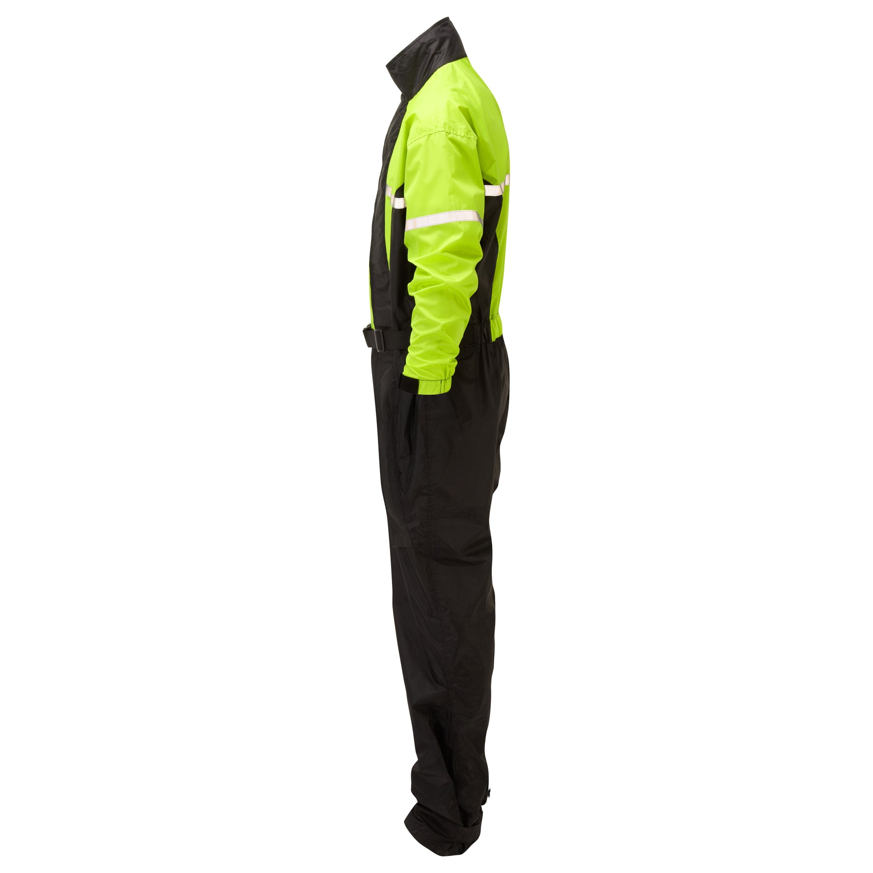 JDC Product's Shield Motorcycle Rain Suit high vis side view