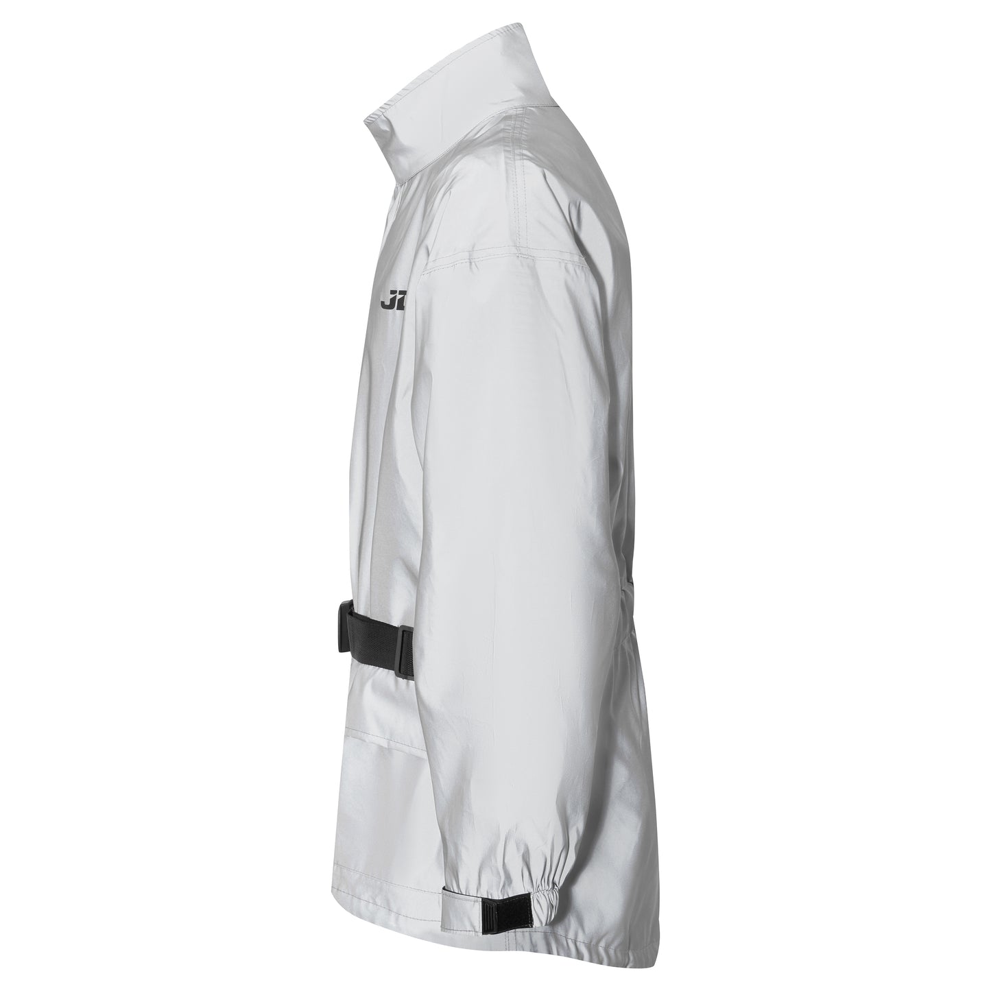 JDC Product's Shield Motorcycle Rain Jacket white side view