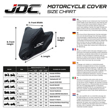 Load image into Gallery viewer, JDC Ultimate Heavy Duty Waterproof Motorcycle Cover

